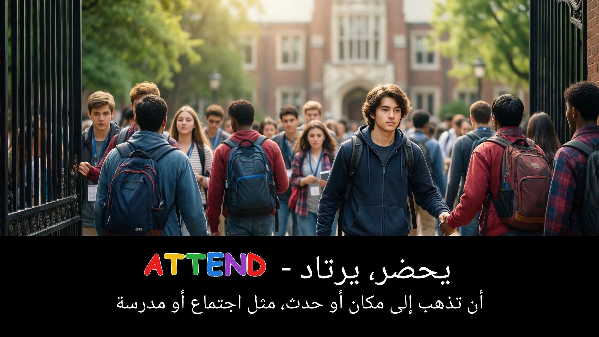 Arabic Illustration for attend